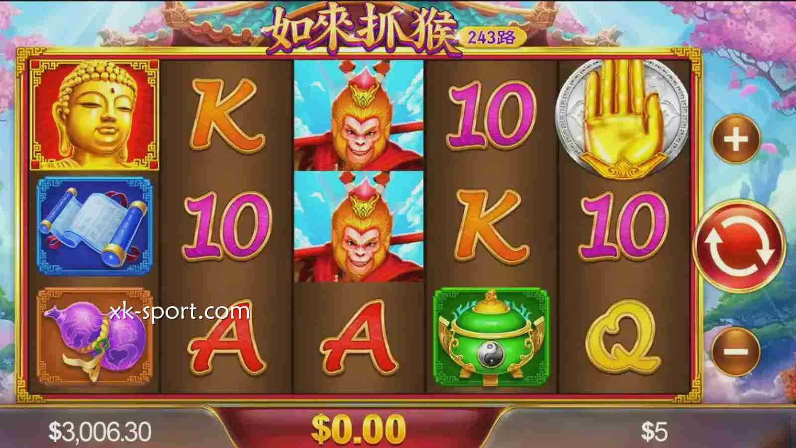 《如来抓猴》游戏投注界面｜MK体育